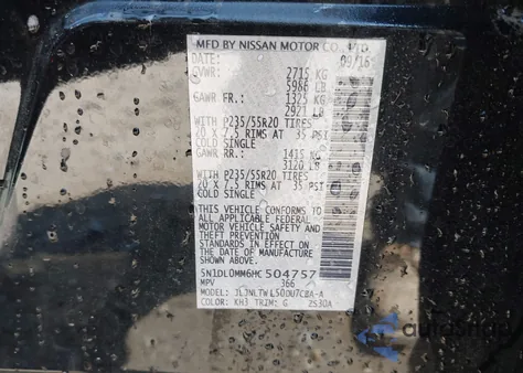 2017 Infiniti Qx60 from USA, damaged, VIN 5N1DL0MM6HC504757